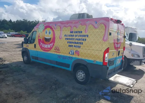 2018 Ram Promaster 2500 High Roof 159 Wb from USA, damaged, VIN 3C6TRVDG6JE124684